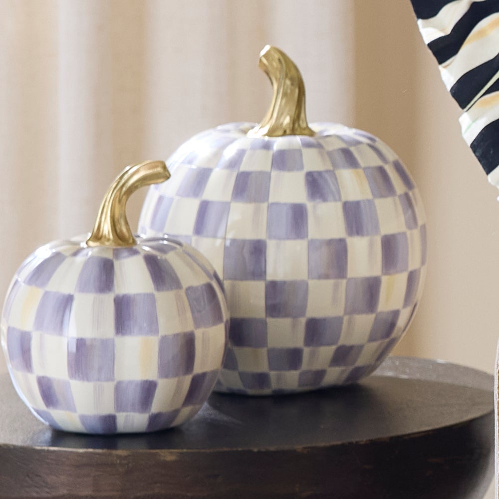 Violet Check Small Pumpkin