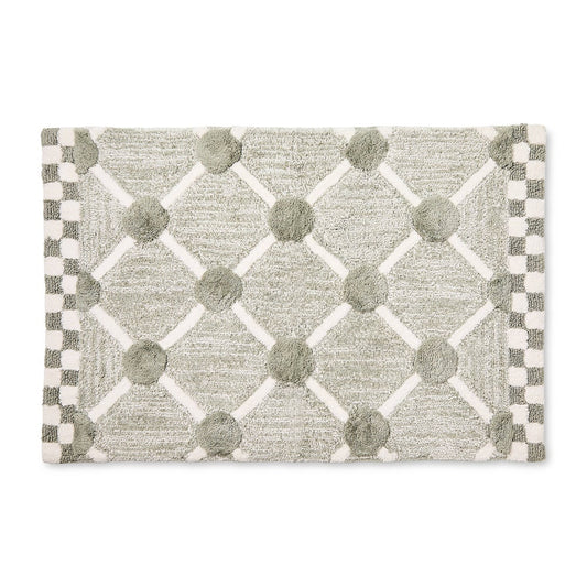 Lattice & Dot Bath Rug