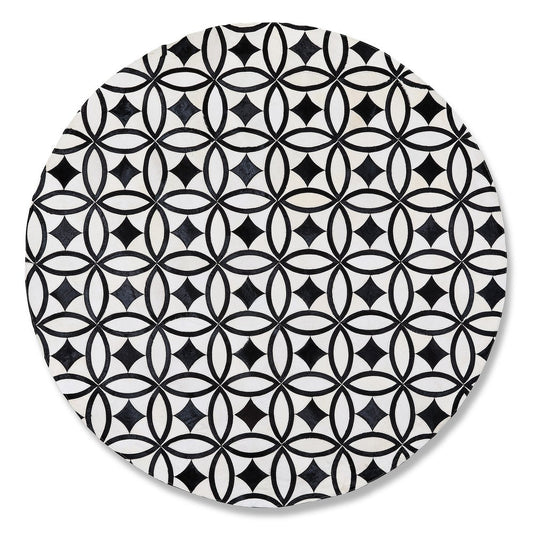 White Kyoto Hair on Hide Rug