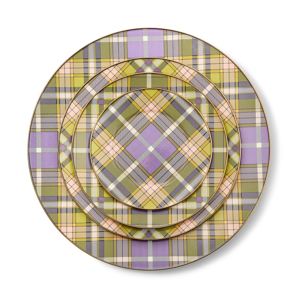 Tartan Violet Dinnerware